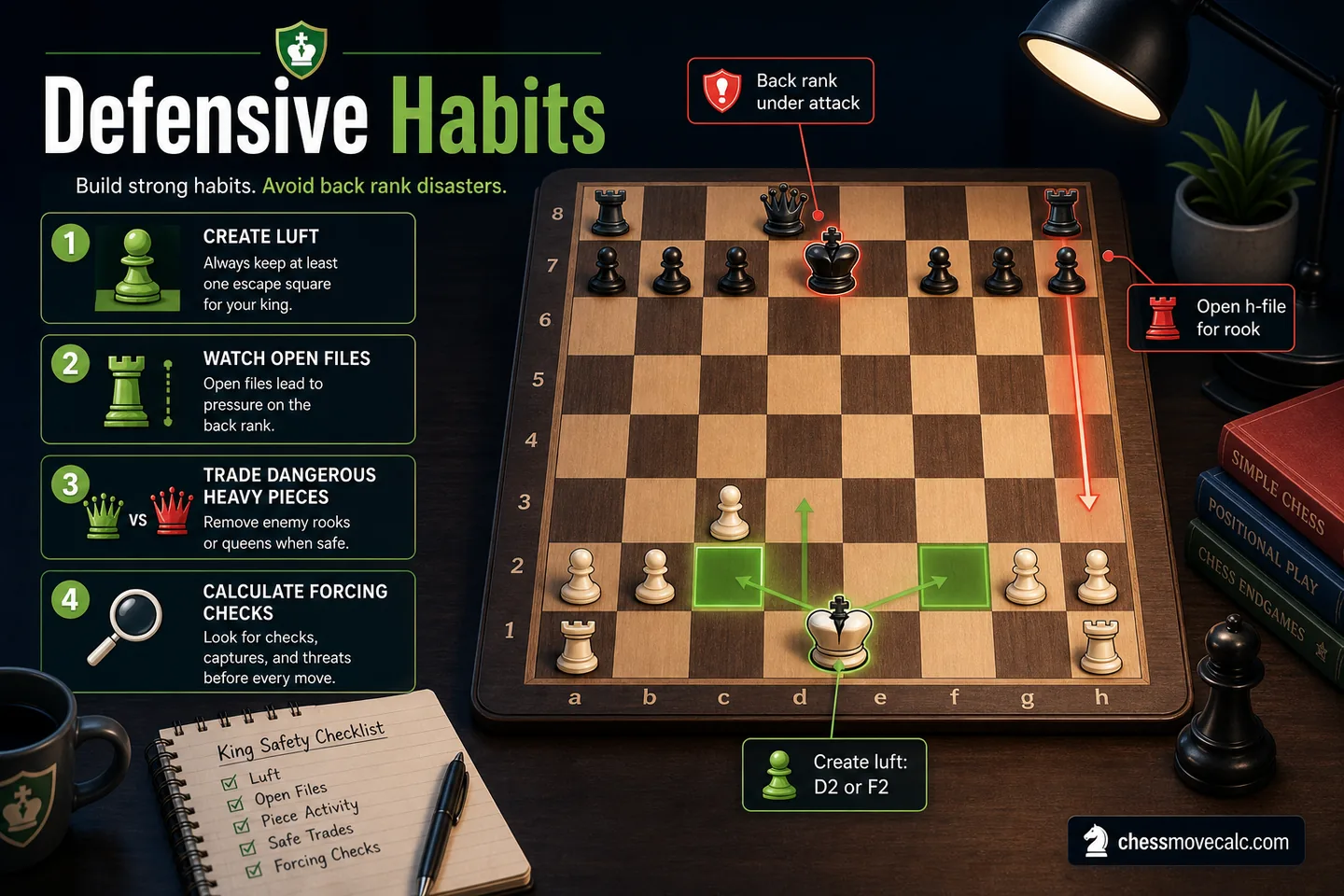 Defensive habits that stop back-rank disasters before they start