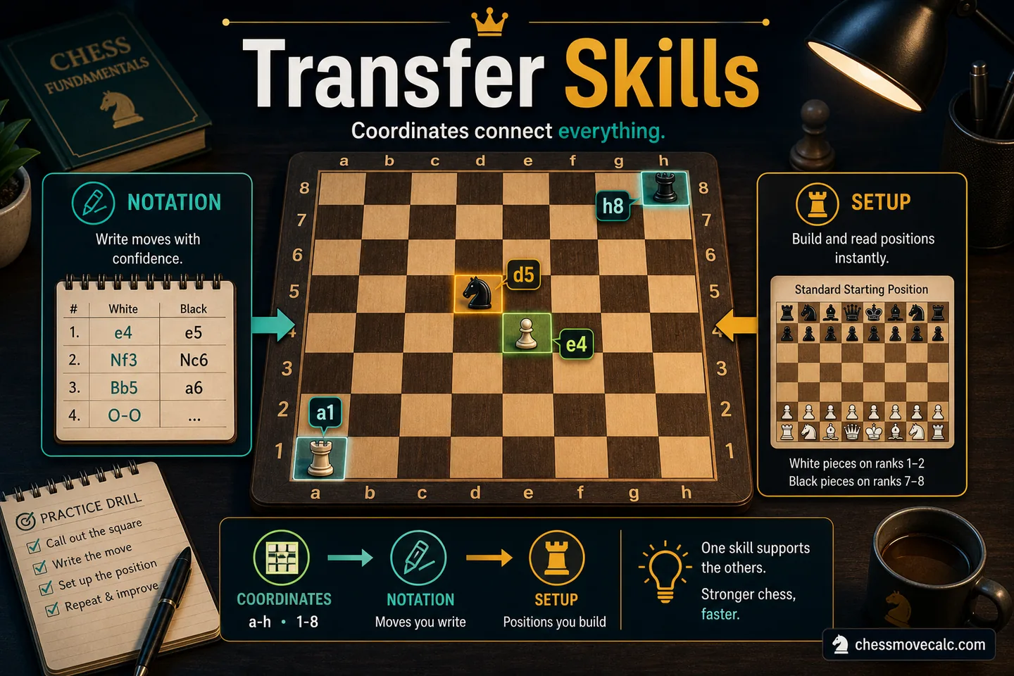 Coordinate drills that transfer directly into notation and setup