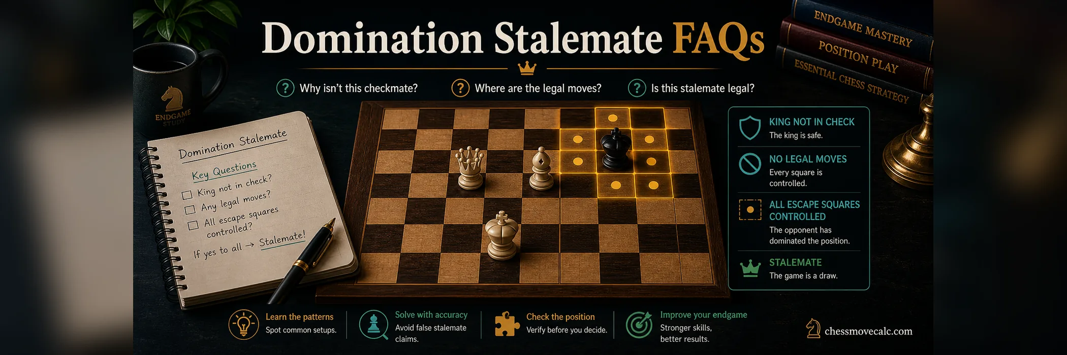 Domination Stalemate in Chess: Minimal Material Guide FAQs banner