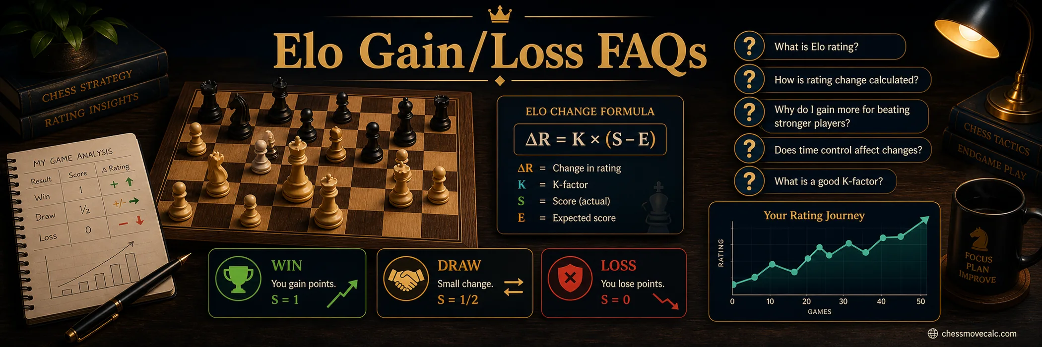 Elo Gain and Loss Guide for Chess Players FAQs banner