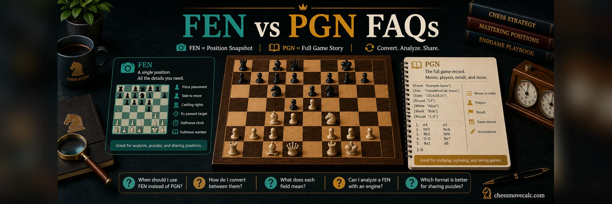 FEN vs PGN in Chess: What’s the Difference? FAQs banner