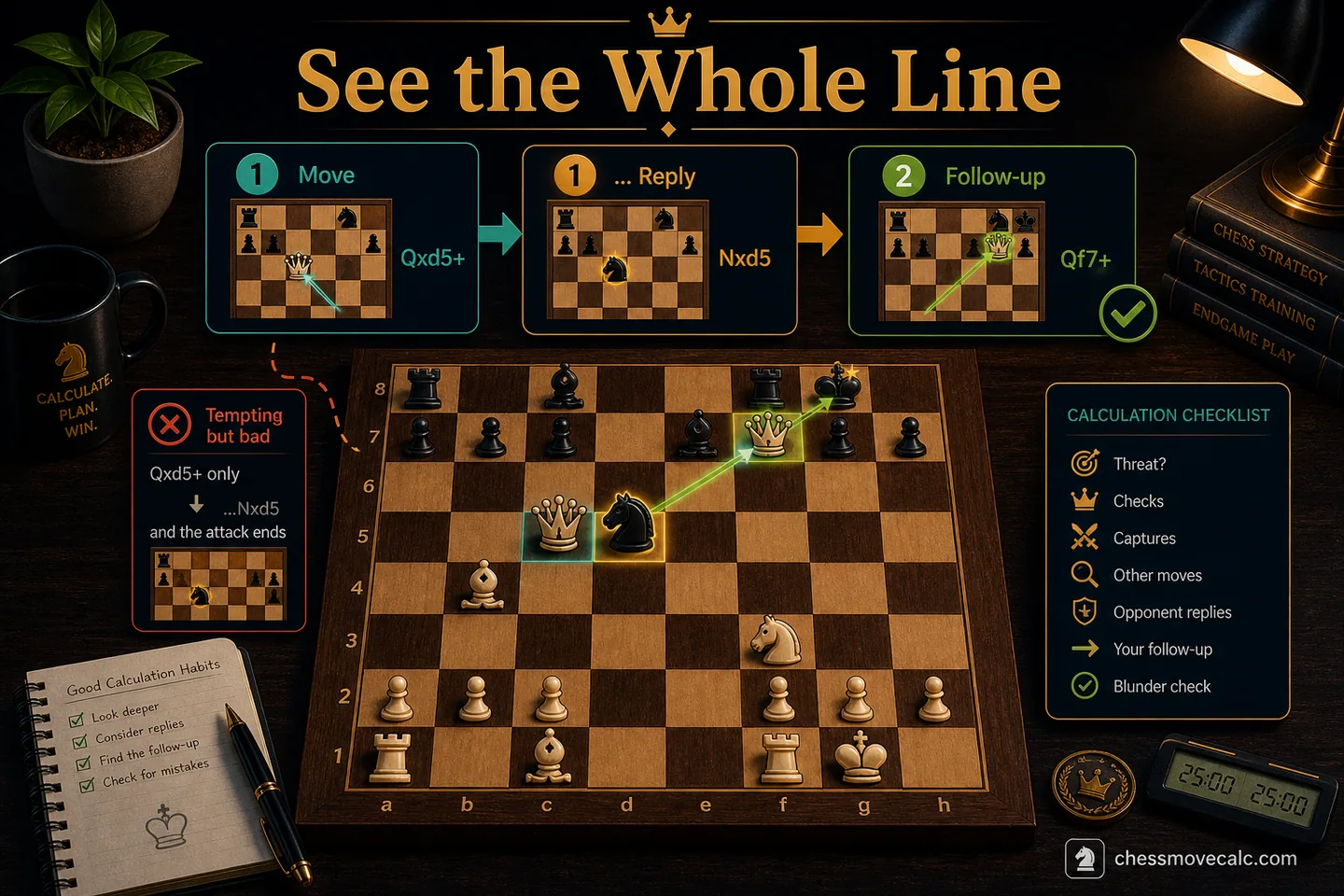 Visual explainer showing a first move that looks right but fails without the correct follow-up